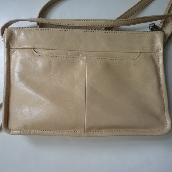 Hobo Mission three zip crossbody bag in Parchment